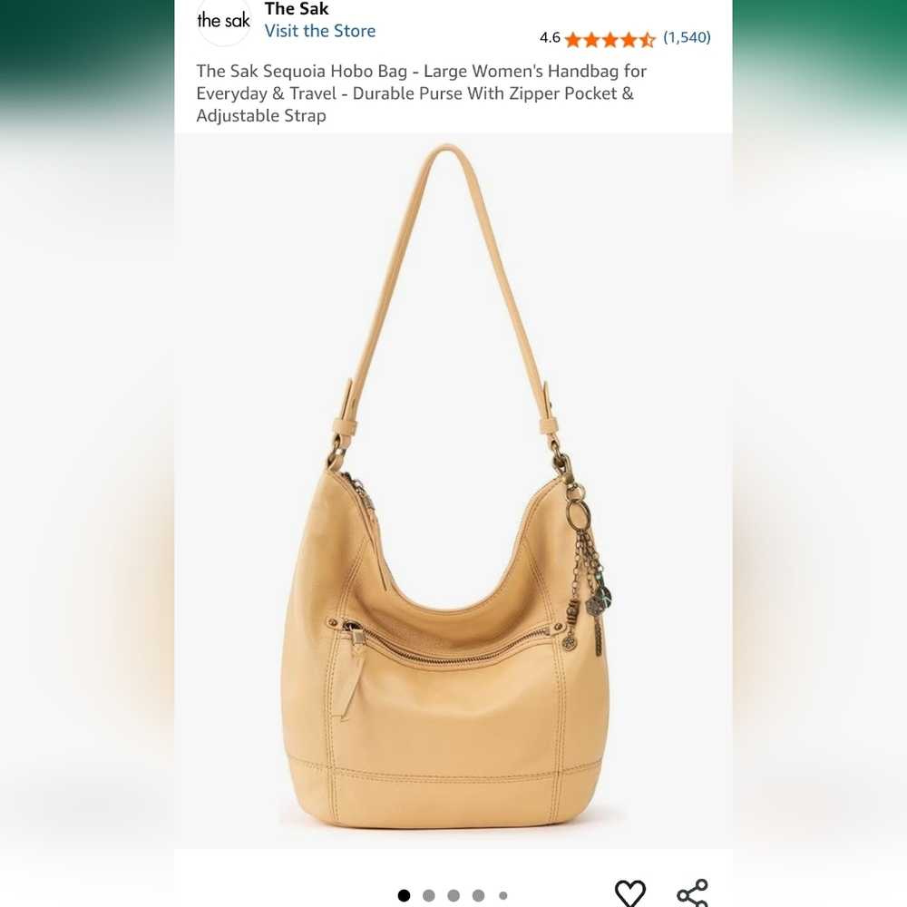 The SAK Yellow Leather Hobo Bag